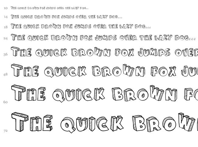 From Cartoon Blocks font waterfall